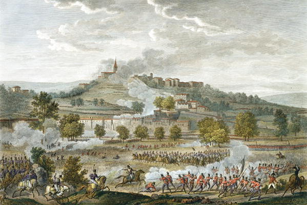 The Battle of Montebello and Casteggio, 20 Prairial, Year 8 (9 June 1800) engraved by Jean Duplessi- a Antoine Charles Horace Vernet