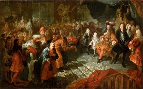 Louis XIV receiving the Persian Ambassador in the Galerie des Glaces at Versailles, 19th February 17