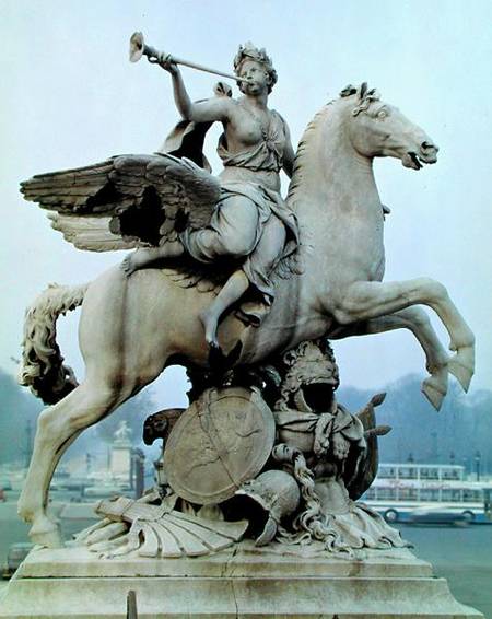 Fame Riding Pegasus ('Le Cheval de Marly') a Antoine Coysevox