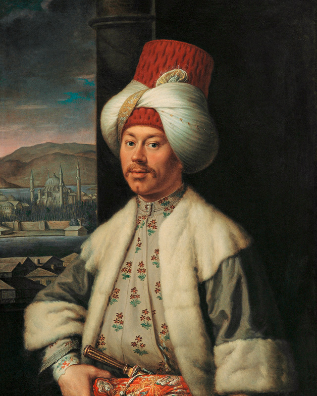 Portrait of An European in Turkish Costume a Antoine de Favray