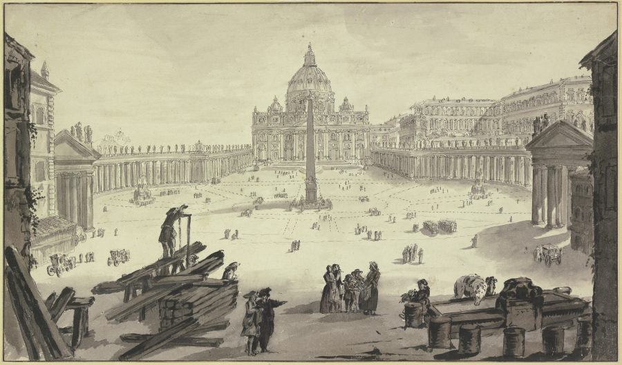 St. Peter mit dem Petersplatz in Rom a Antoine François Peyre