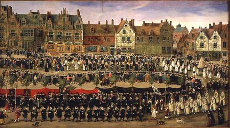 Procession of the Maids of the Sablon in Brussels a Antoine or Anthonis Sallaert