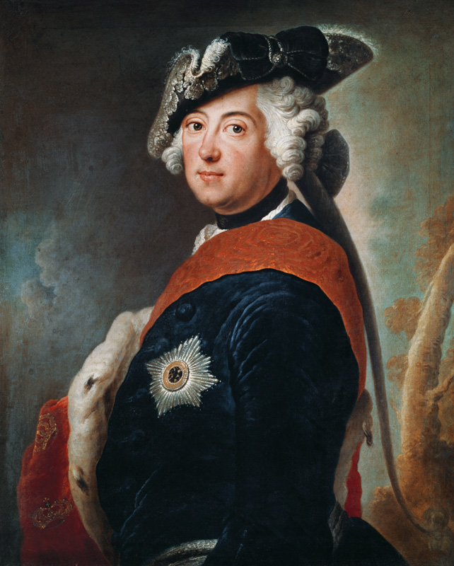 Frederick II , Portrait a Antoine Pesne