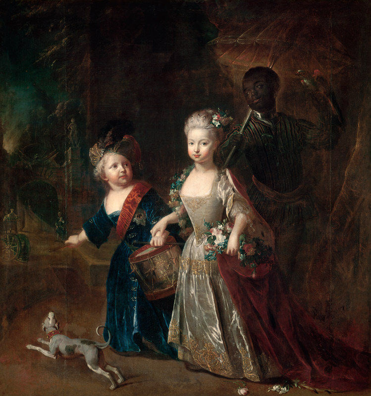 Kronprinz Friedrich mit seiner Schwester Wilhelmine, spätere Markgräfin von Bayreuth. a Antoine Pesne
