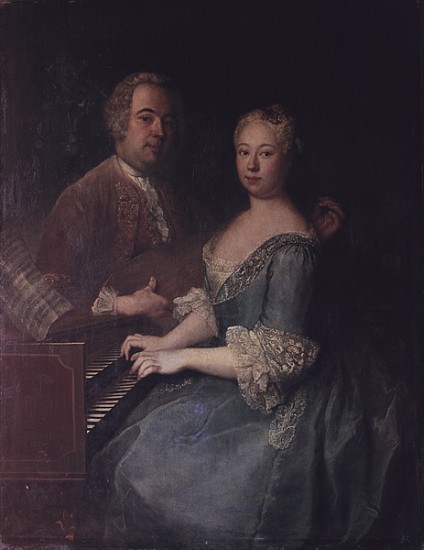 Karl-Heinrich Graun and his wife Anna-Louise, c.1735 a Antoine Pesne