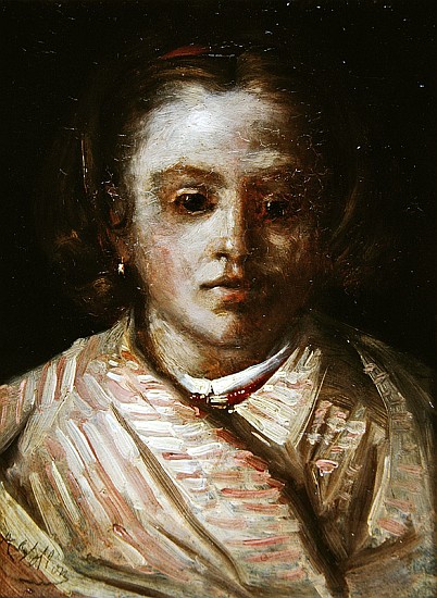 Portrait of a child a Antoine Vollon