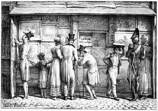 Delpech''s Lithographic Print Shop, c.1818 a Antoine Charles Horace (Carle) Vernet