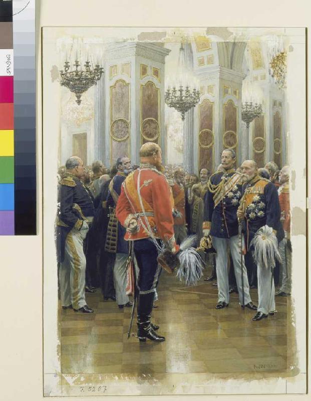 The red prince (prince Friedrich Karl in the uniform of the Ziethen hussars) a Anton Alexander von Werner