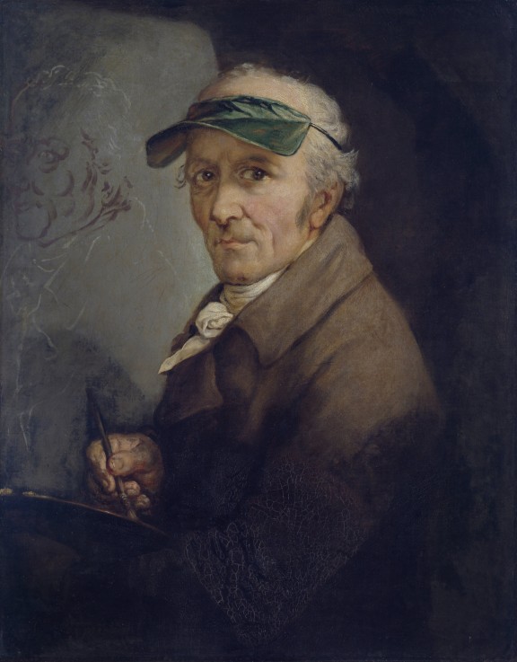 Self-Portrait with Eye-shade a Anton Graff