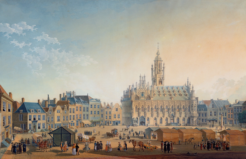 The Main Square, Middelburg a Anton Ignaz Melling