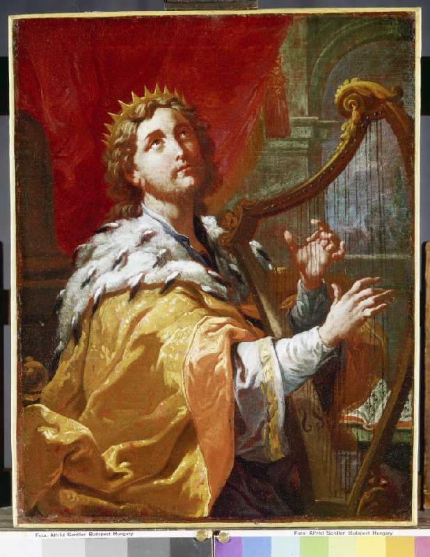 King David at the harp game a Anton Kern