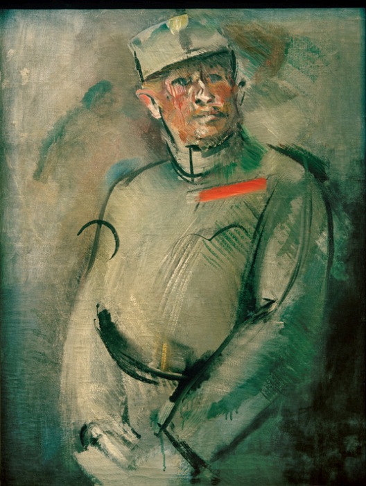 Portrait of an Austrian officer a Anton Kolig