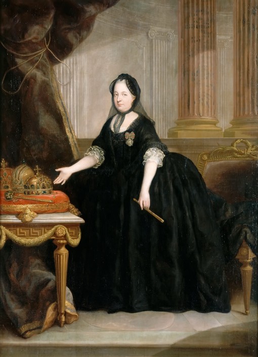 Portrait of Empress Maria Theresia of Austria (1717-1780) a Anton von Maron
