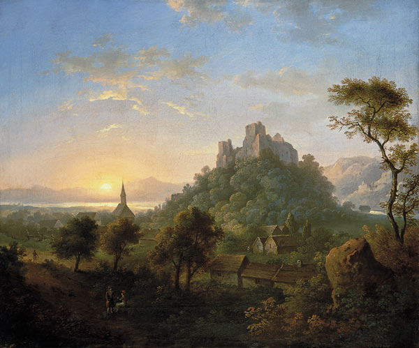 View of the ruins of a castle of Janowiec a Antoni Lange