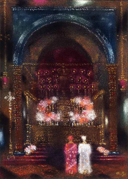 Corpus Domini (Altar von San Marco, Venedig) a Antonio Augusto Giacometti