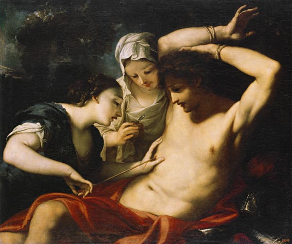 The Saints Sebastian, Irene and Lucia a Antonio Balestra