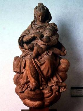 Madonna Suckling her Child, sculpture