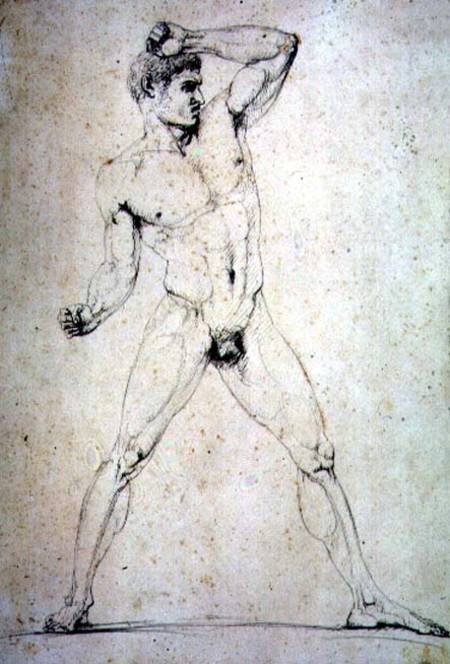 Male Nude, Creugas of Durazzo, from Pausanias's description of the Nemean Games in his "Itinary" of a Antonio Canova