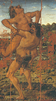Herkules und Antaeus a Antonio del Pollaiuolo