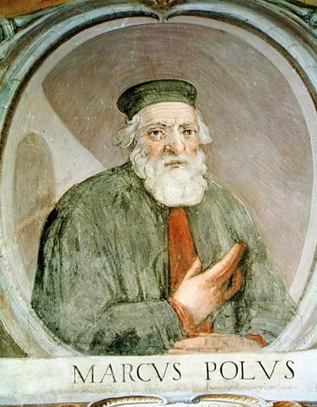 Marco Polo (1254-1324) from the 'Sala del Mappamondo' (Hall of the World Maps) a Antonio Giovanni de Varese