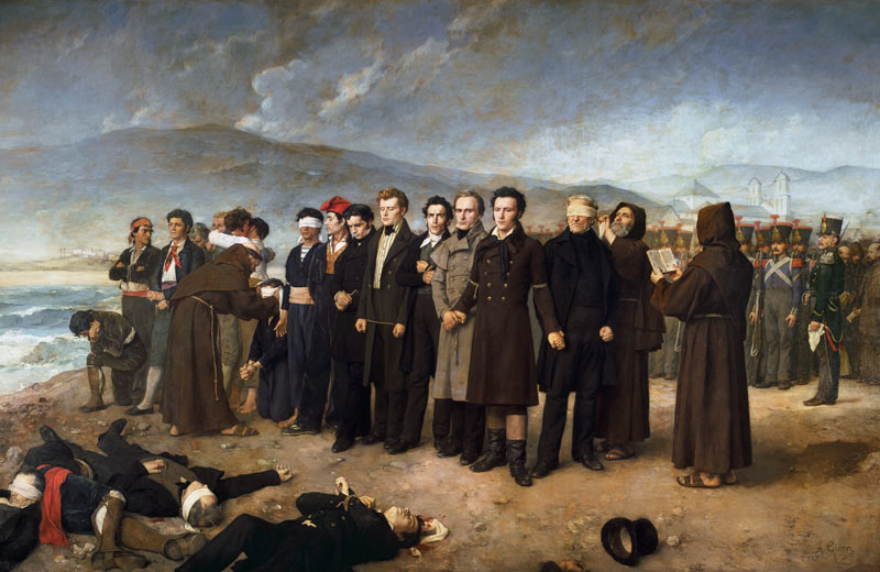 Execution of Jose Maria de Torrijos y Uriarte (1791-1831) and his Companions in 1831 a Antonio Gisbert