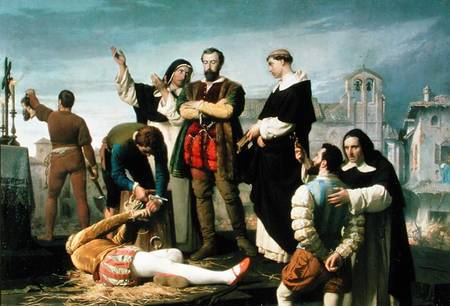 The Comuneros: Juan de Padilla (1490-1521) Juan Bravo and Francisco Maldonado at the Scaffold a Antonio Gisbert