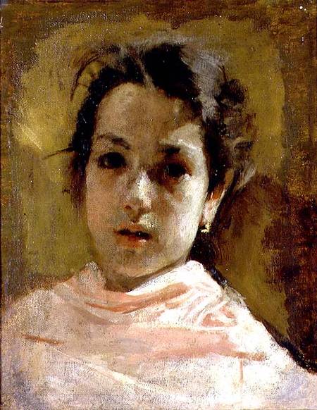 Portrait of a Young Girl a Antonio Mancini