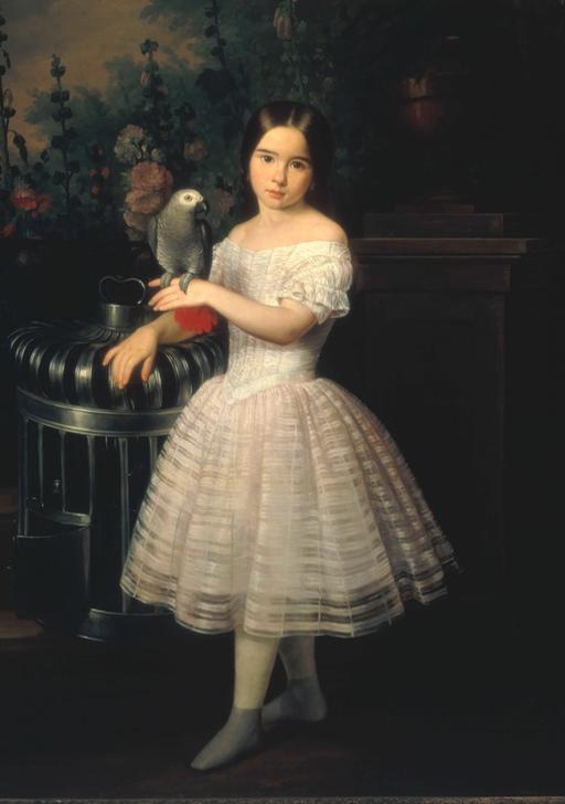 Portait of Rafaela Flores Calderón as a child a Antonio Maria Esquivel
