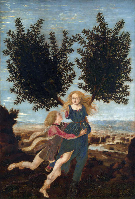 Daphne and Apollo a Antonio Pollaiolo