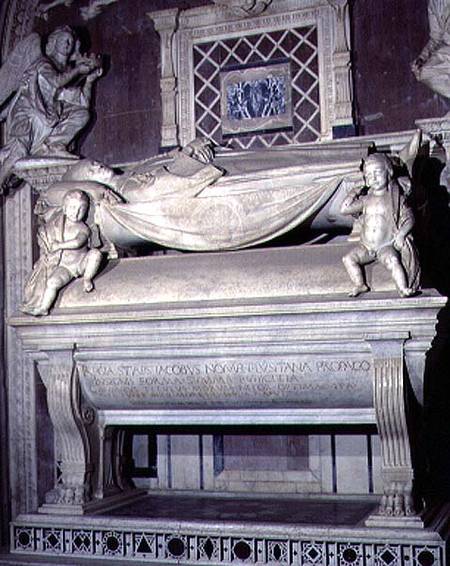 The Tomb of the Cardinal of Portugal, detail a Antonio Rossellino
