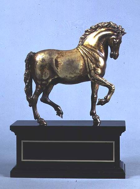 Gilt bronze walking horse, cast from a model Giovanni Bologna (1529-1608) a Antonio Suisini