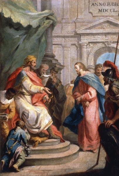 A.Zucchi / Christ bef.Caiaphas / 1750 a Antonio Zucchi