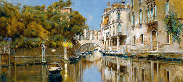 A Sunlit Canal, Venice a Antonio María De Reyna Manescau