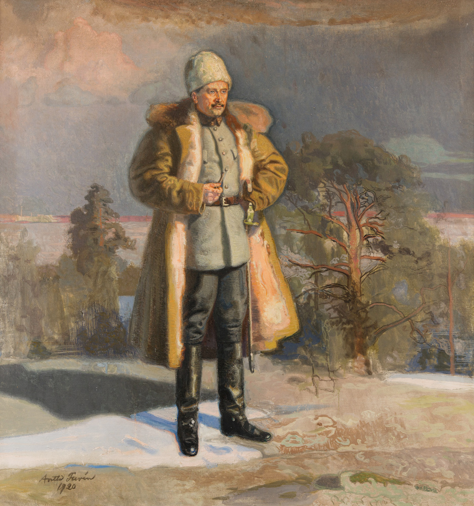 General Mannerheim watching the Battle of Tampere a Antti Faven