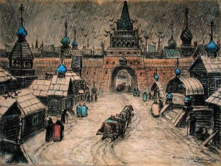 Old Moscow a Apollinari Mikhailovich Vasnetsov