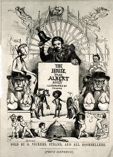 Titlepage from ''The House that Albert Built'',1880 (b/w photo a Archibald Henning