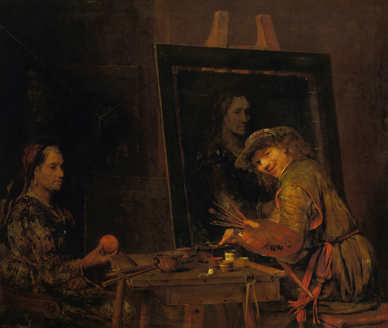 Self-Portrait as Zeuxis Portraying an Ugly Old Woman a Arent de Gelder