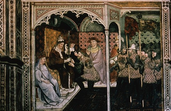 Pope and Emperor, c.1408-1410 a Aretino Luca Spinello or Spinelli