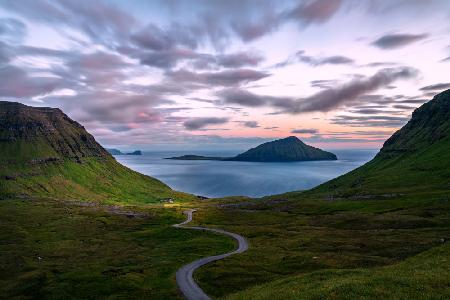 Sundown Light of Faroe Islands