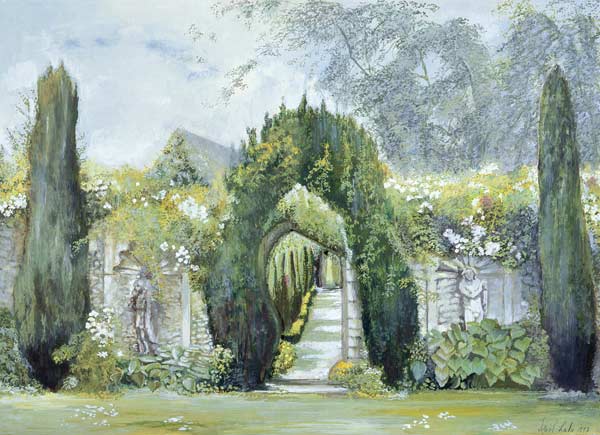 Yew Arches, Garsington Manor, 1997 (tempera)  a Ariel  Luke