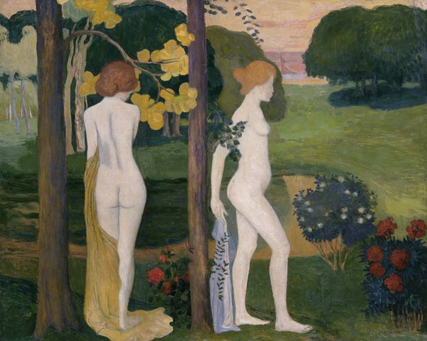 Two nude in a landscape a Aristide Maillol