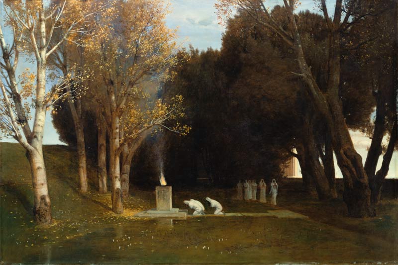 Sacred grove a Arnold Böcklin