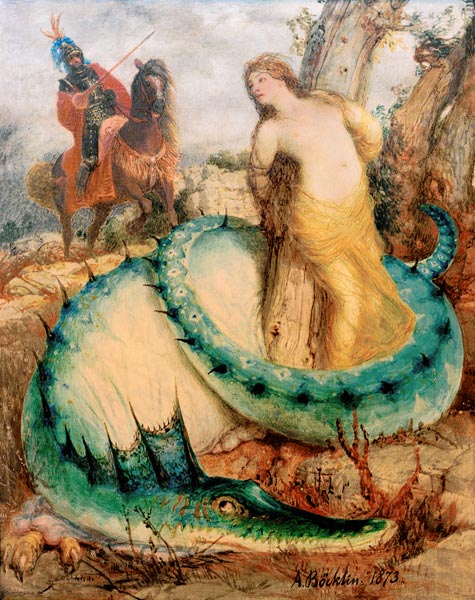 Angelica and the Dragon a Arnold Böcklin