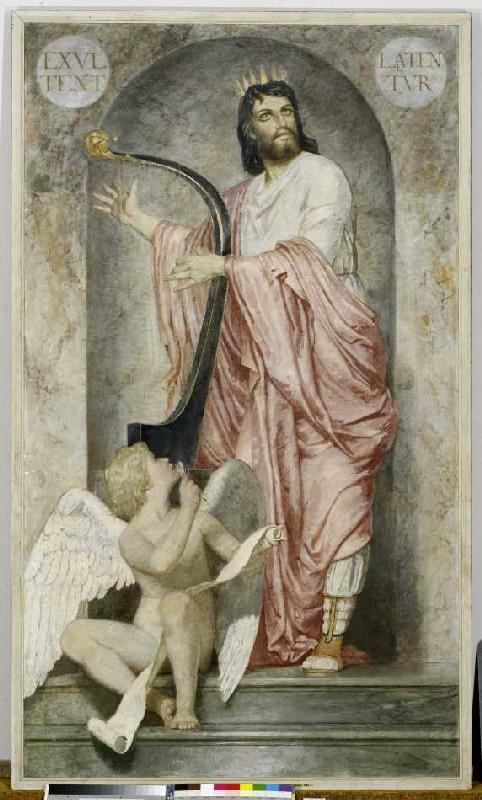 King David with the harp a Arnold Böcklin