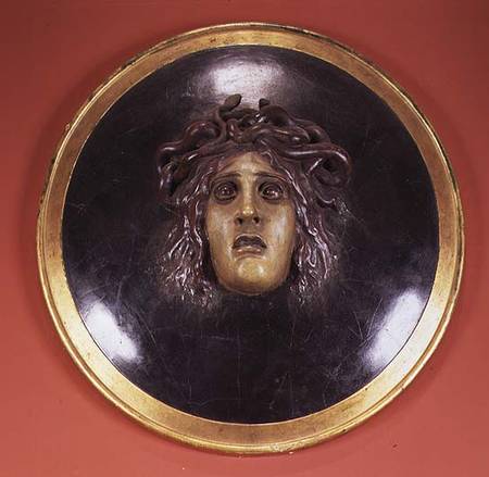 Medusa shield (painted plaster relief) a Arnold Böcklin