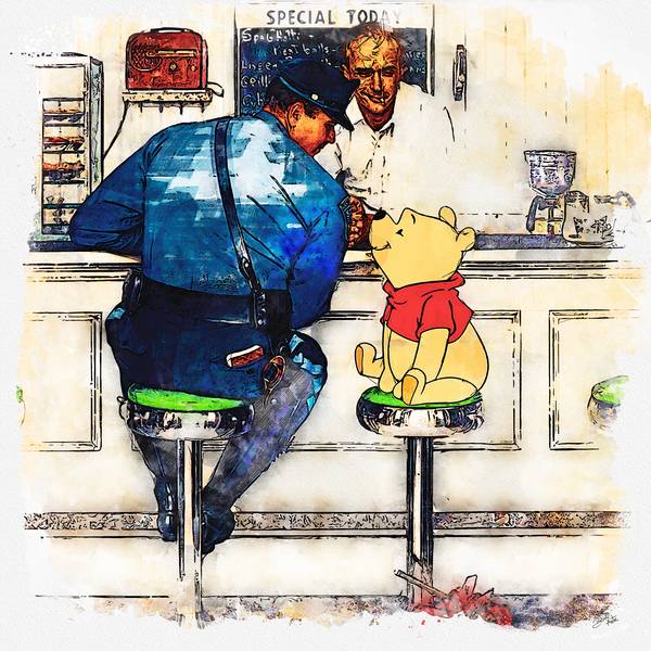 NORMAN ROCKWELL, Breakfast With Winnie a Benny Arte