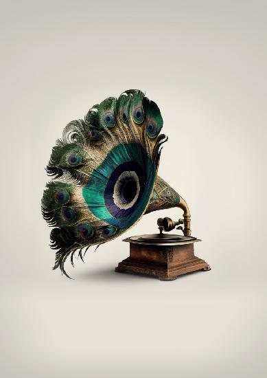 Peacock Gramaphone