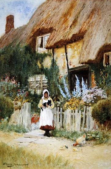 By the Cottage Gate a Arthur Claude Strachan