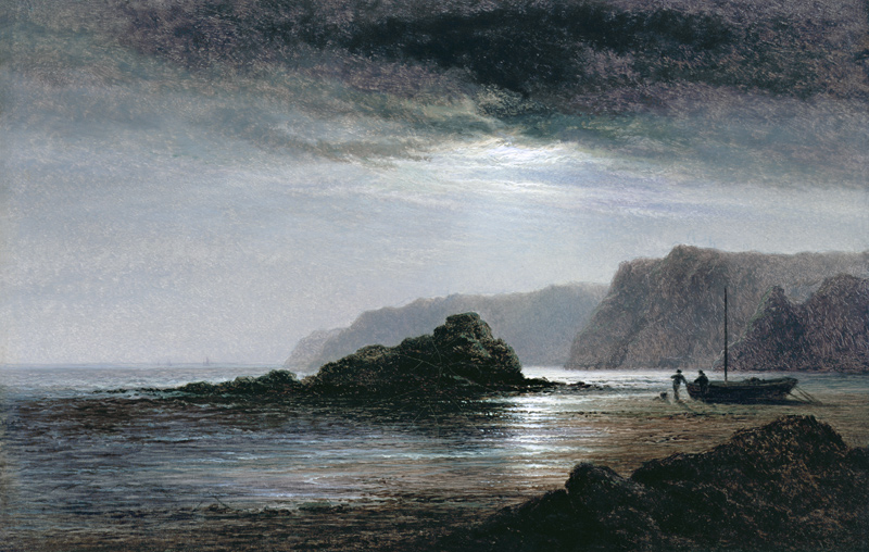 Coastal Landscape by Moonlight a Arthur Gilbert
