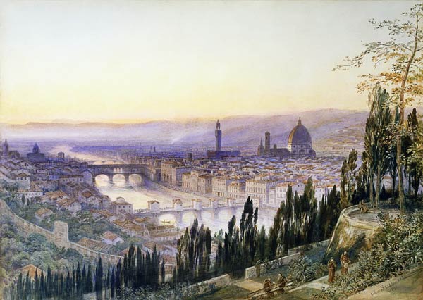 Florenz von San Miniato aus a Arthur Severn